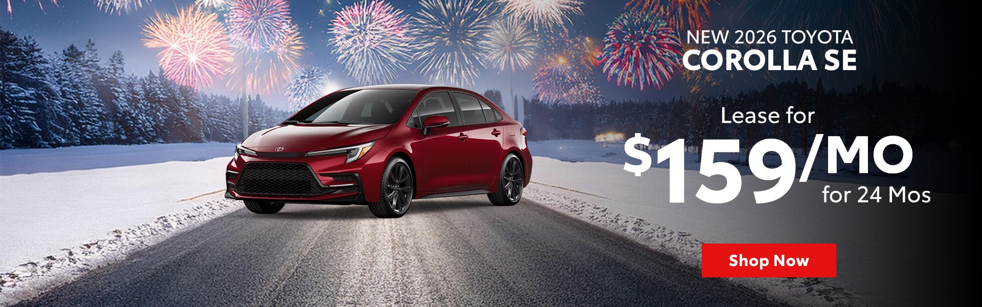 Lease a new 2026 Toyota Corolla for $159/mo for 24 months